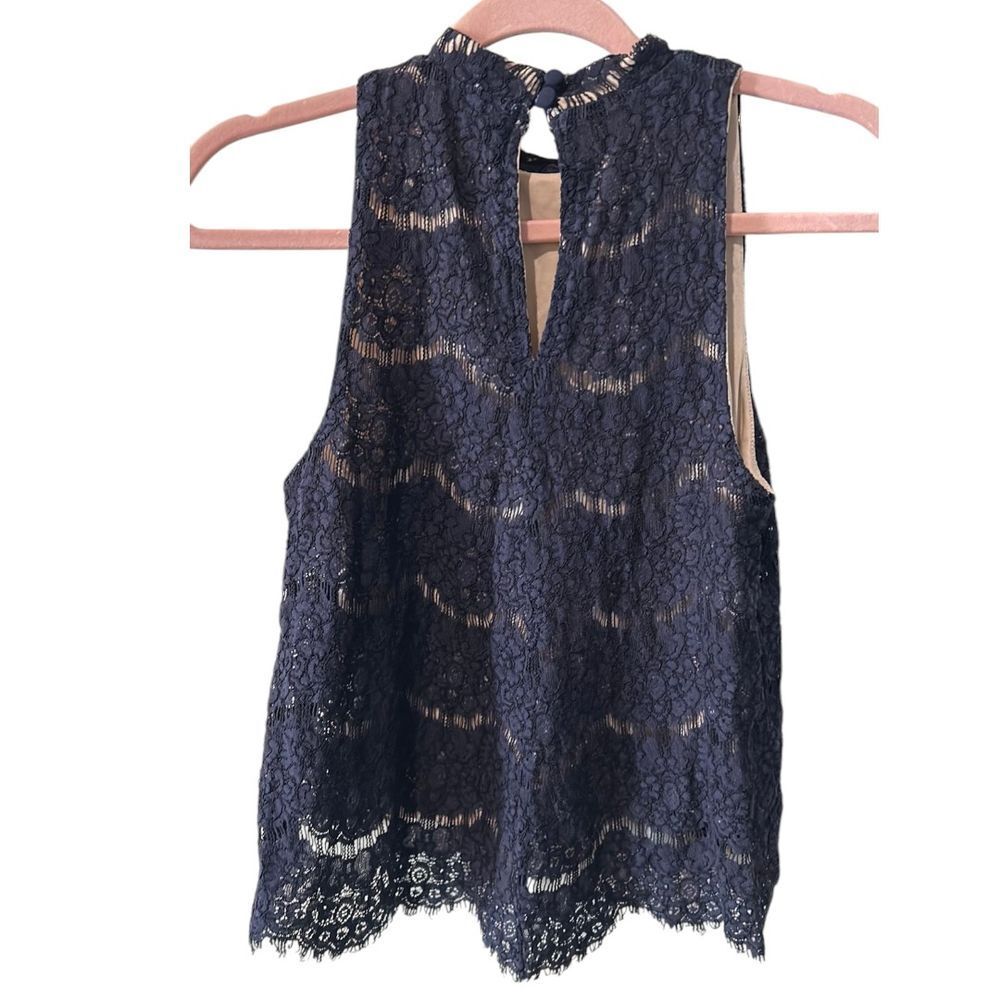 Love Fire Navy Lace Top - Haute Poppy