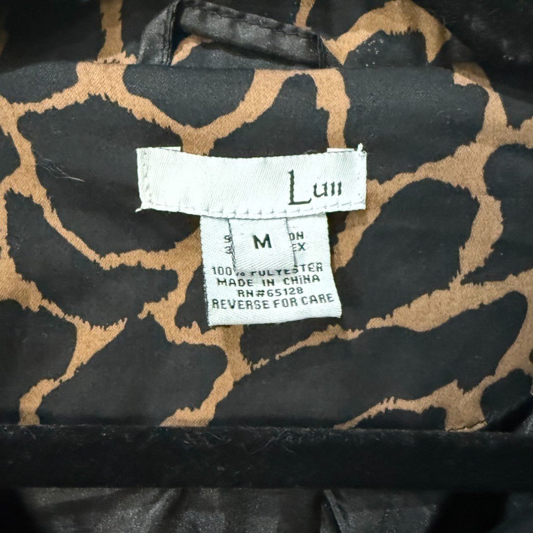 Luii Animal Print Trench Coat Belted 3/4 Sleeve Jacket - Haute Poppy