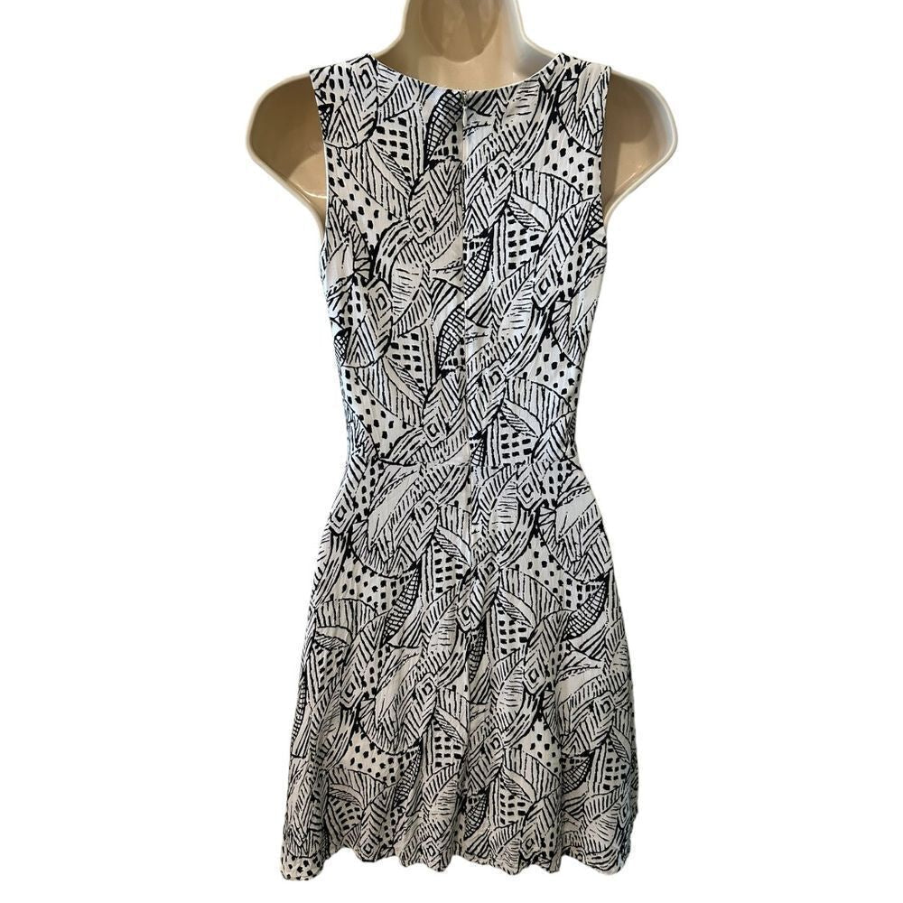 Lush Embroidered Black and White Dress - Haute Poppy