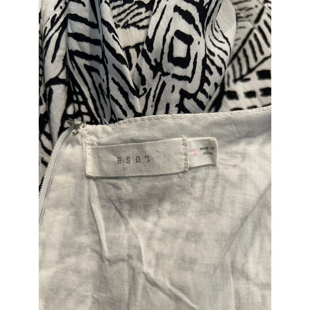 Lush Embroidered Black and White Dress - Haute Poppy