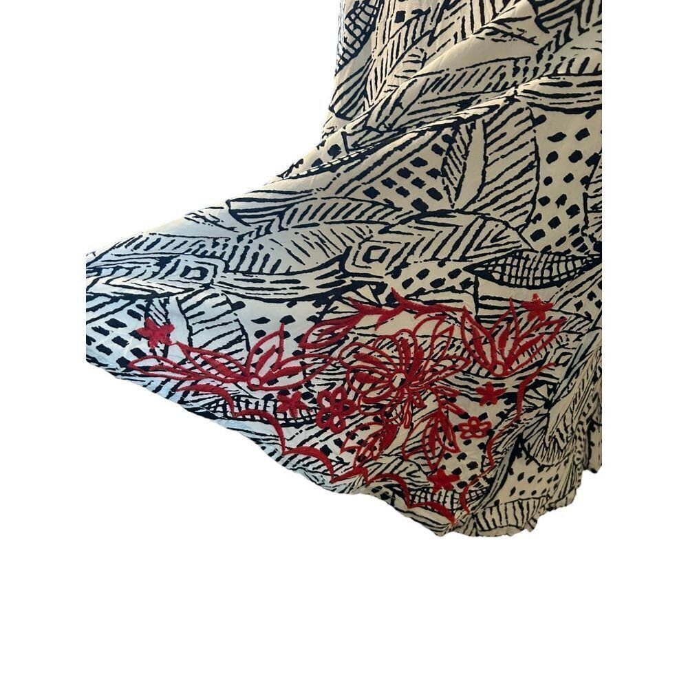 Lush Embroidered Black and White Dress - Haute Poppy