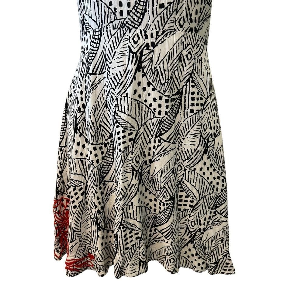 Lush Embroidered Black and White Dress - Haute Poppy