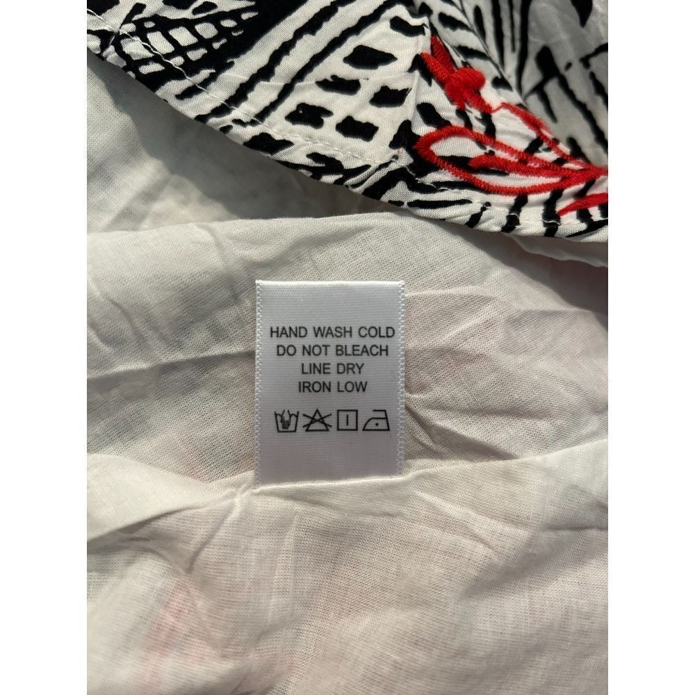 Lush Embroidered Black and White Dress - Haute Poppy