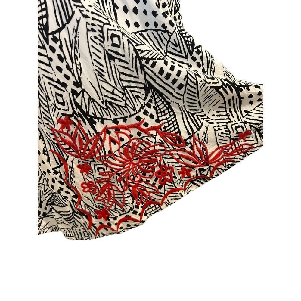 Lush Embroidered Black and White Dress - Haute Poppy