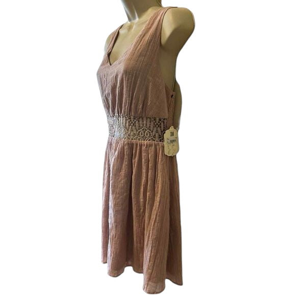 Altar'd State Mauve Crochet Waist Dress