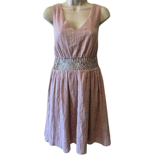 Altar'd State Mauve Crochet Waist Dress