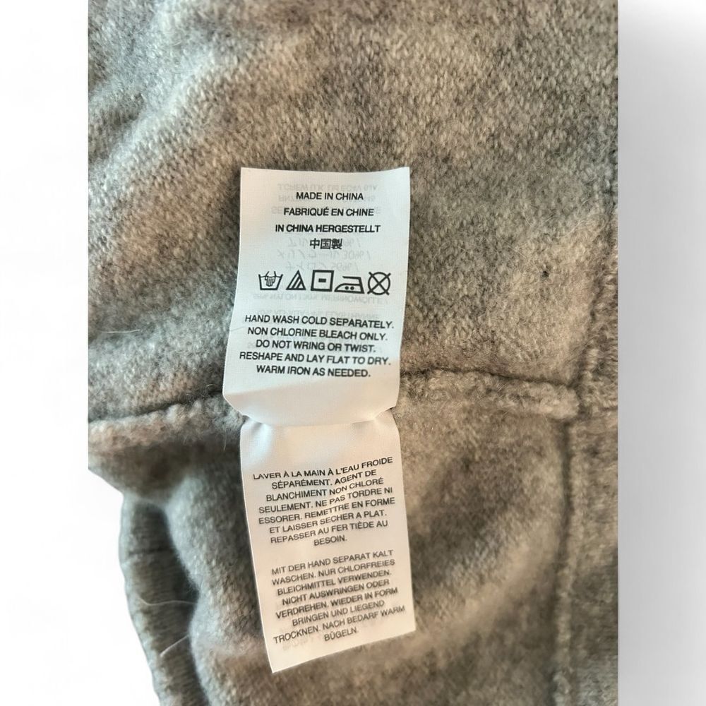 Madewell Soft Gray Wrap Sweater Cozy Knit Pullover - Haute Poppy