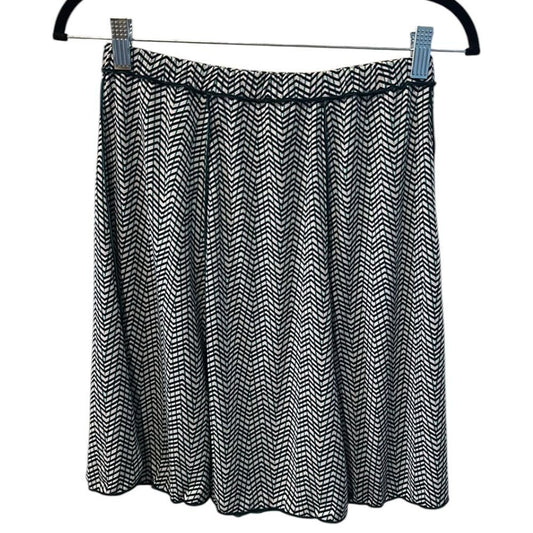 Max Studio Chevron Print A - Line Skater Skirt - Haute Poppy