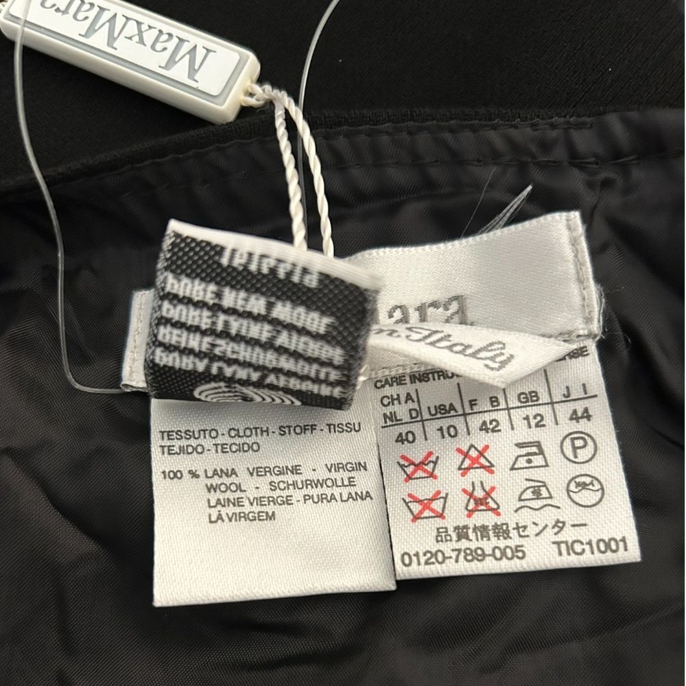 MaxMara Pure Virgin Wool Sleeveless Shell Top Classic Black Italian Luxury - Haute Poppy