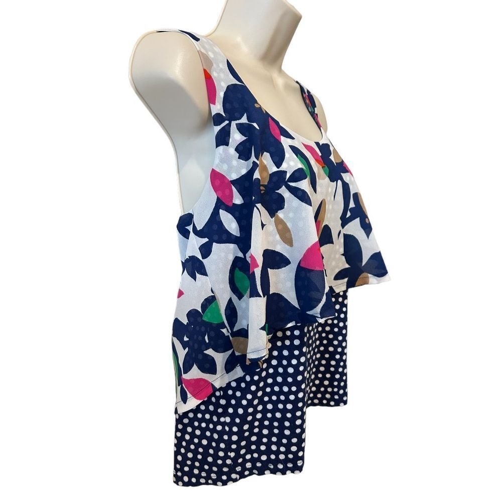 Meadow Rue Anthropologie Floral Polka Dot Tank - Haute Poppy