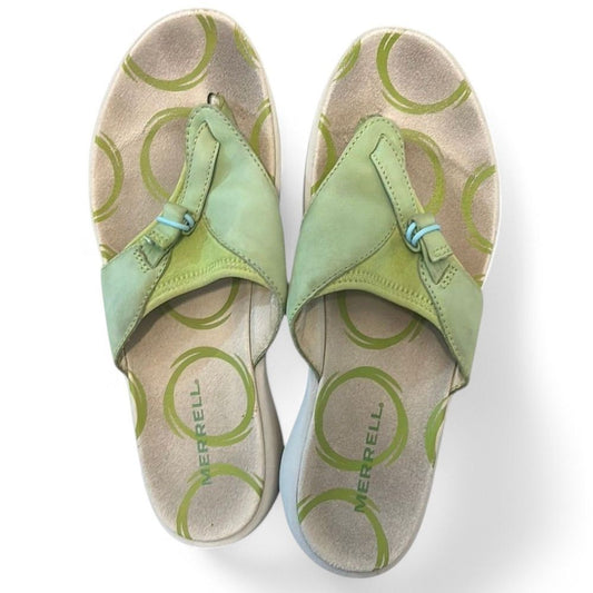 Merrell Mint Green Comfort Slides Sandals Walking Shoes Summer Casual Footwear - Haute Poppy