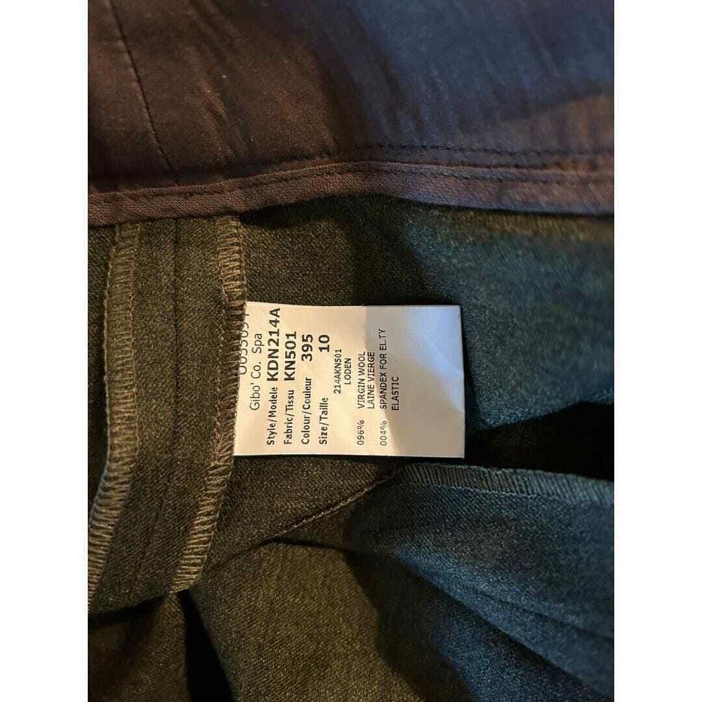 Michael Kors Olive Virgin Wool Wide Leg Trousers - Haute Poppy