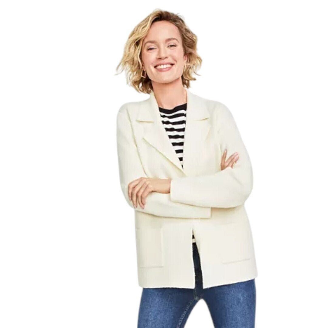 On 34th Women's Sweater Blazer Alabaster - Haute Poppy