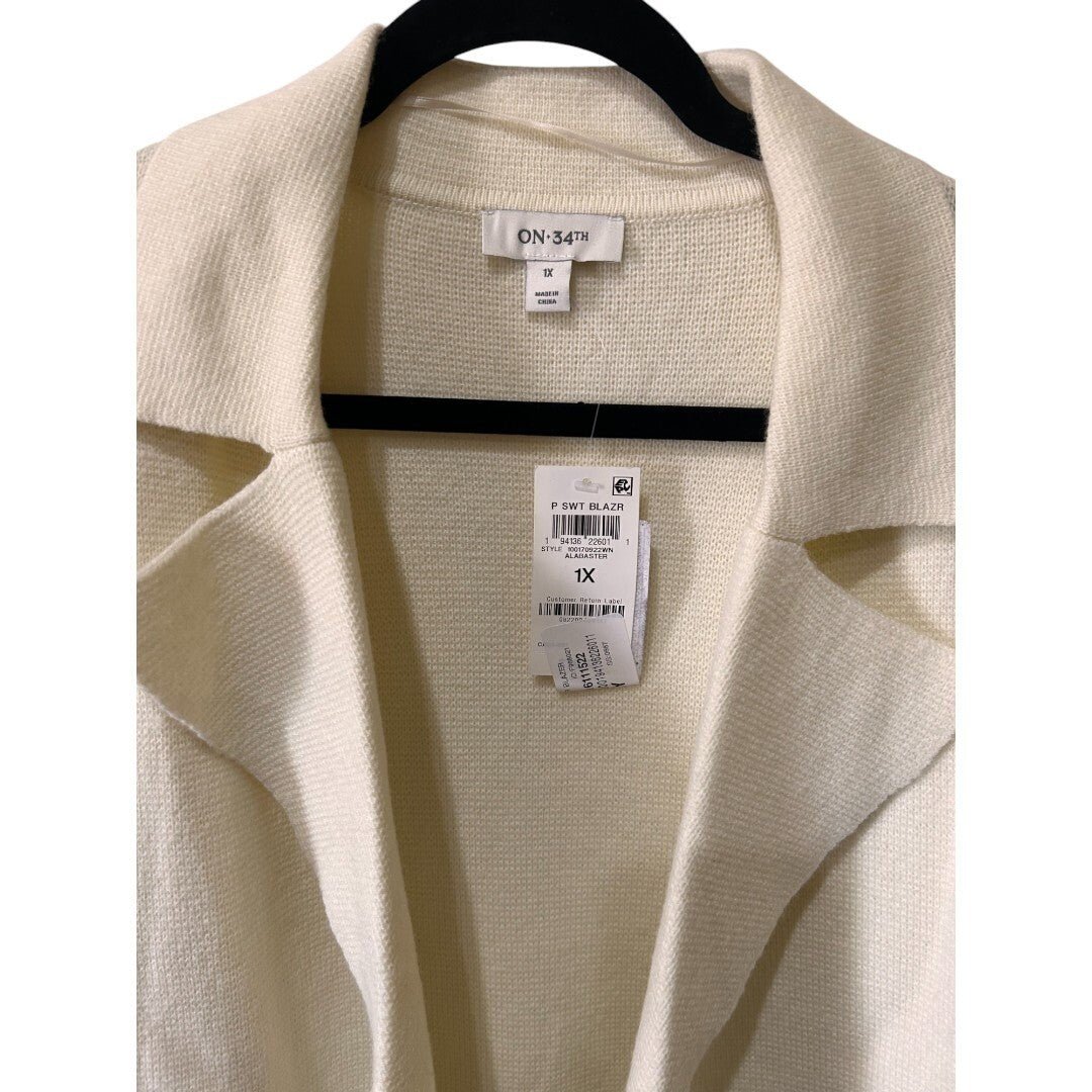 On 34th Women's Sweater Blazer Alabaster - Haute Poppy