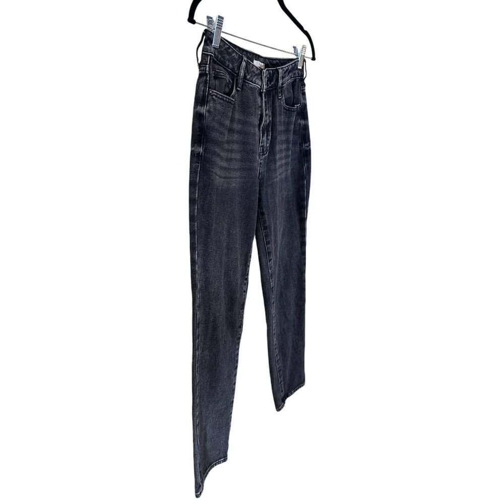 PacSun High Rise Mom Jeans Washed Black Denim Classic Fit - Haute Poppy