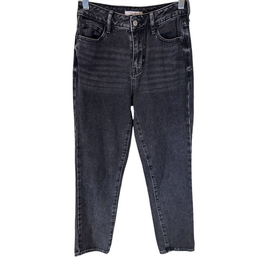 PacSun High Rise Mom Jeans Washed Black Denim Classic Fit - Haute Poppy