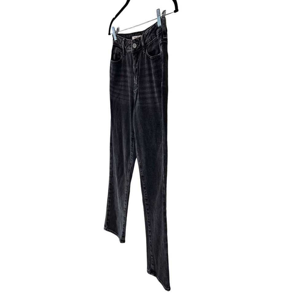PacSun High Rise Mom Jeans Washed Black Denim Classic Fit - Haute Poppy