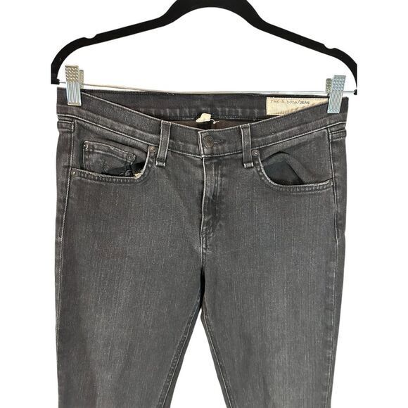 rag & bone Black Distressed Skinny Jeans Rock - Haute Poppy