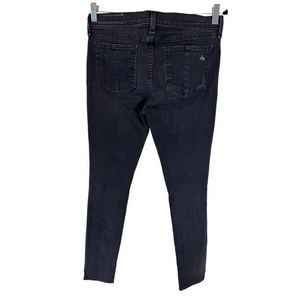 rag & bone Black Distressed Skinny Jeans Rock - Haute Poppy