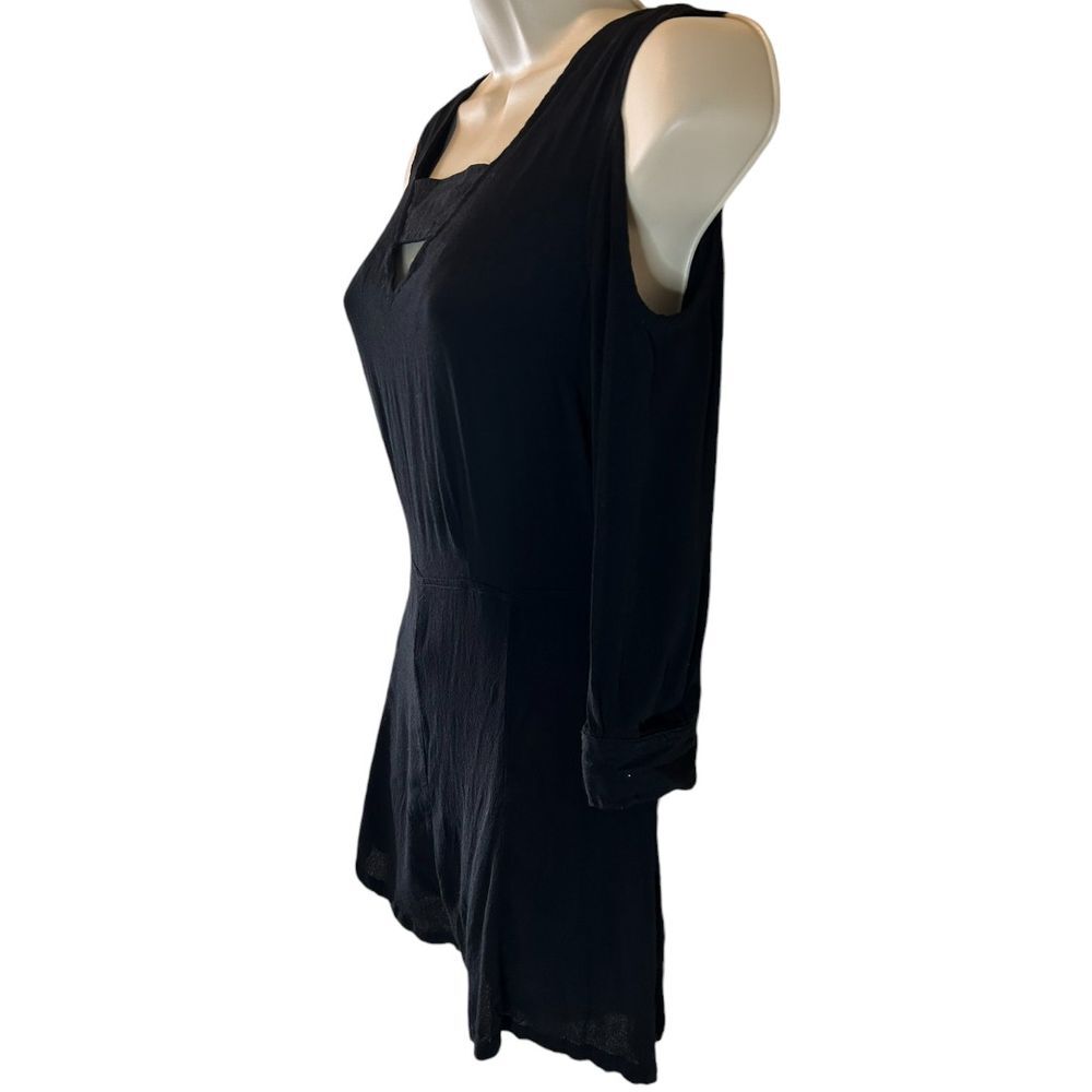 RVCA Black Long Sleeve Cut - Out Romper Casual Party Playsuit - Haute Poppy