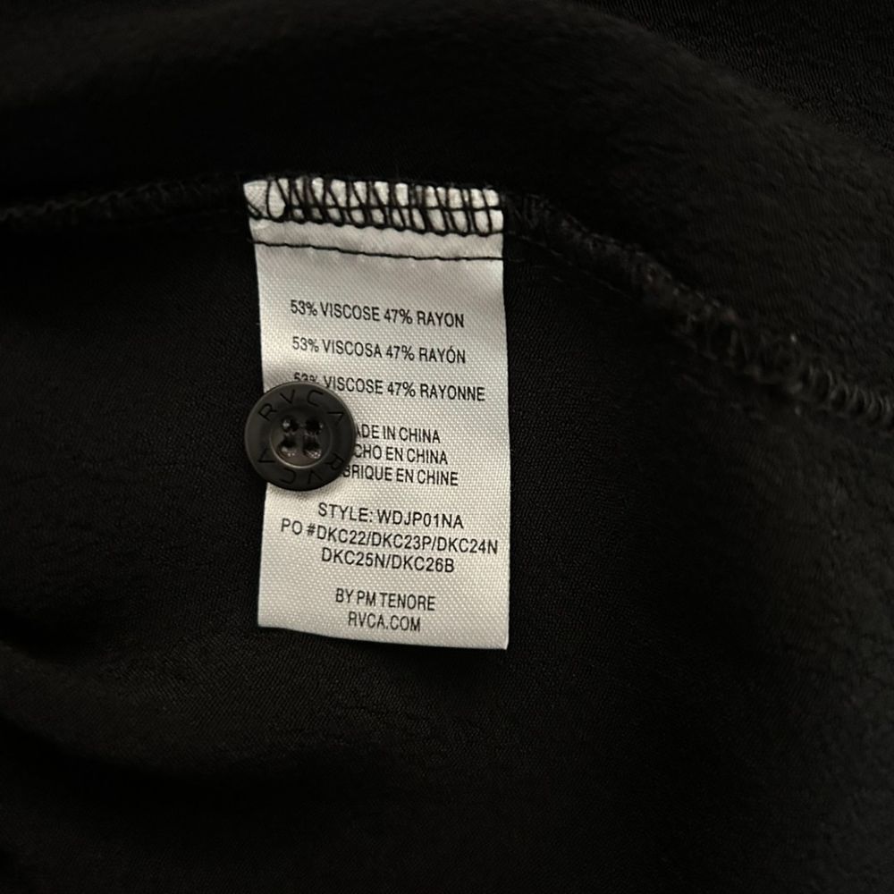 RVCA Black Long Sleeve Cut - Out Romper Casual Party Playsuit - Haute Poppy