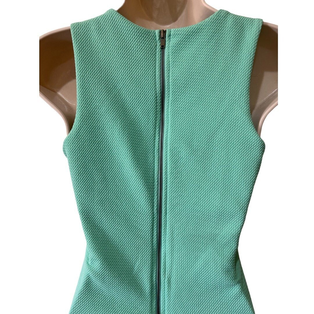 Sage Fit and Flare Dress Sleeveless Textured Mint Green Dress - Haute Poppy