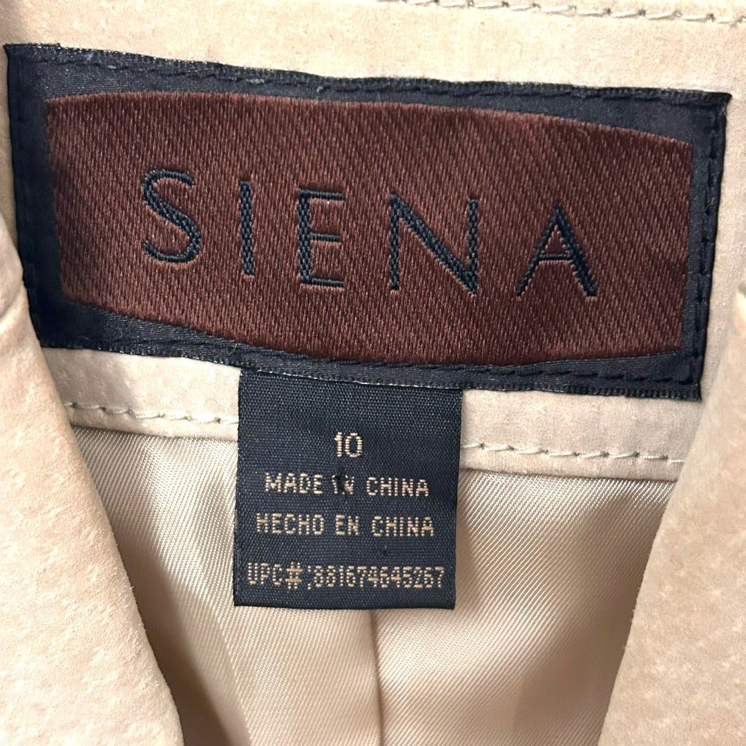 Siena Tan Suede Leather Blazer Jacket Two Button Career - Haute Poppy