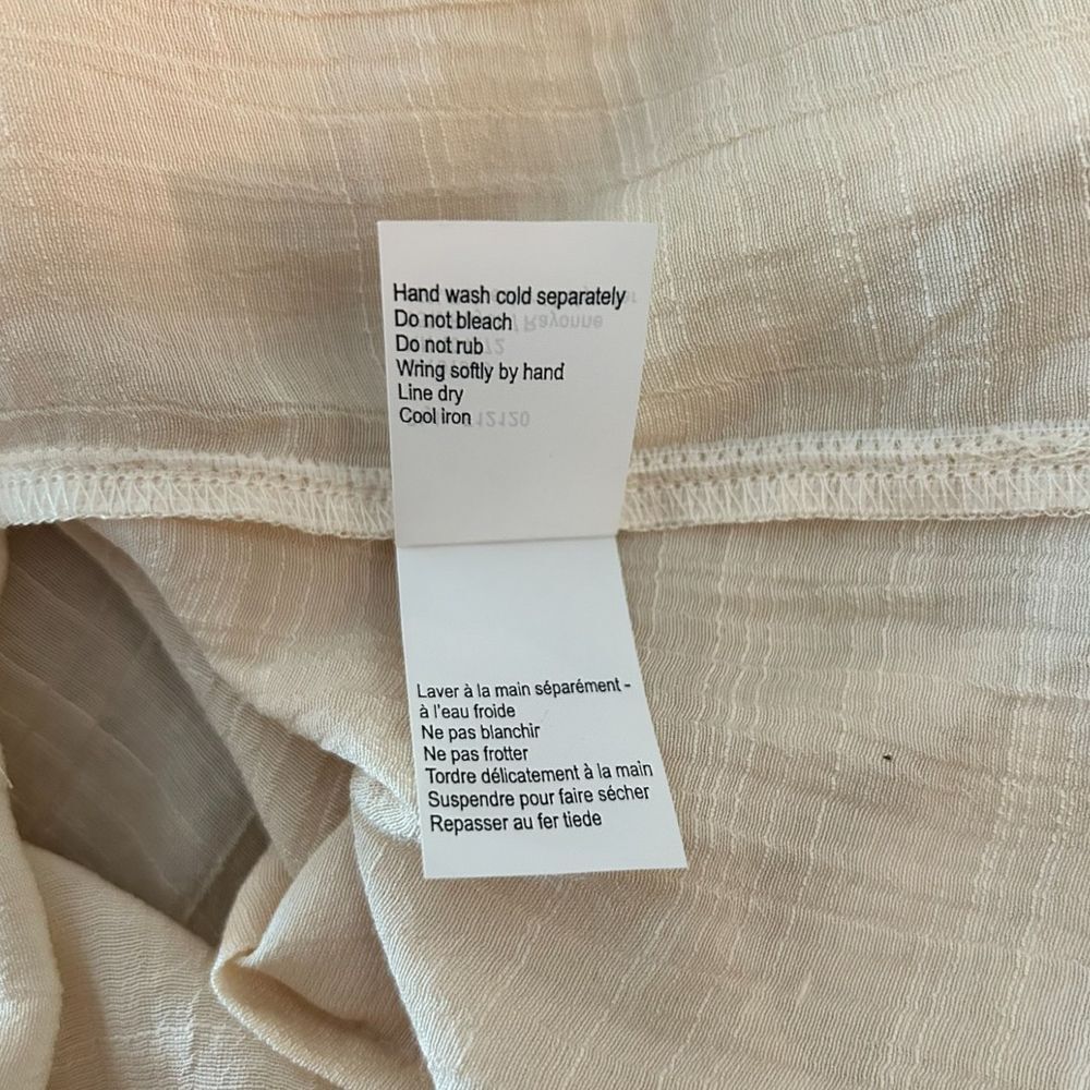 Spanner Tapestry Light Beige Ruffled Collar Blouse Elegant Long Sleeve Top - Haute Poppy