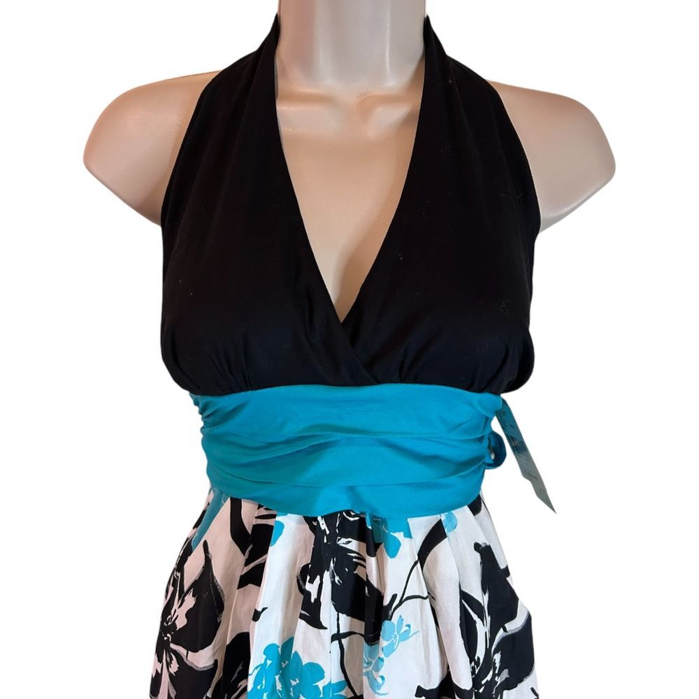 Speechless Floral Halter Cocktail Dress - Haute Poppy