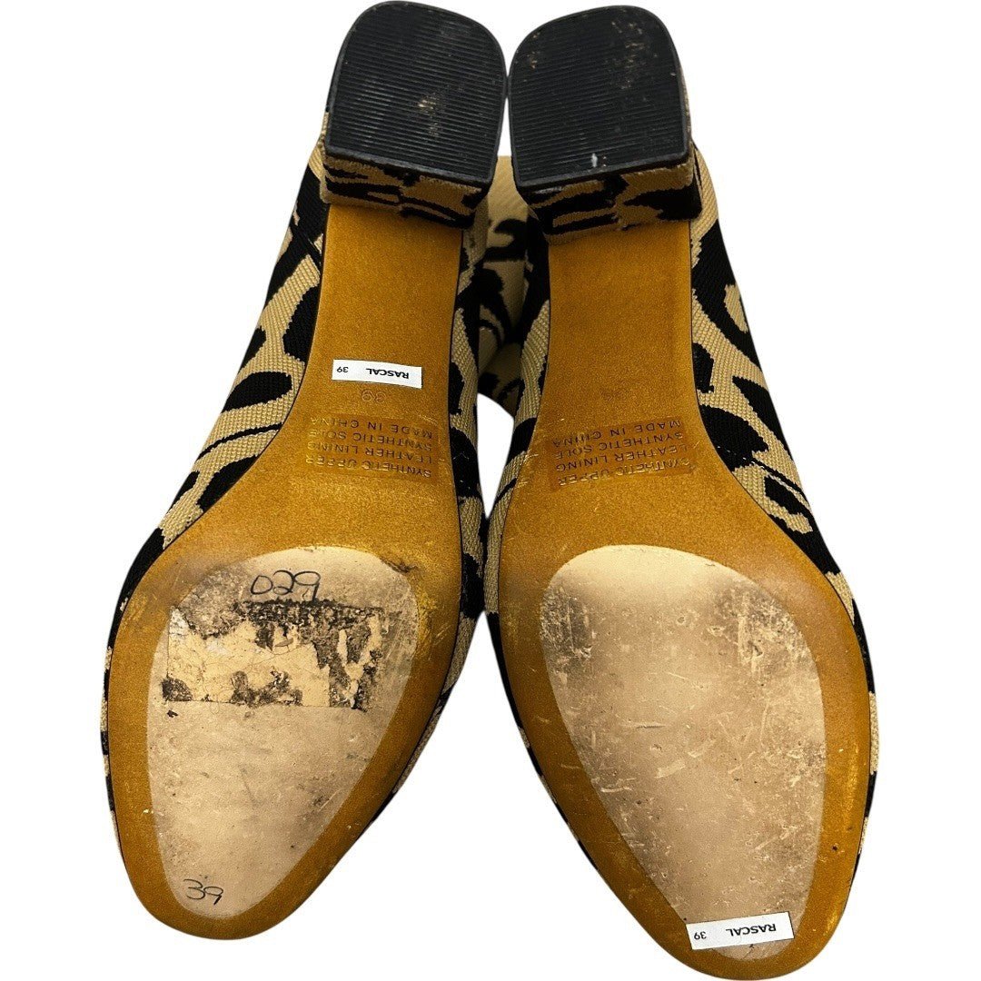 Steve Madden Leopard Print Knit Ankle Sock Boots 39/8 - Haute Poppy