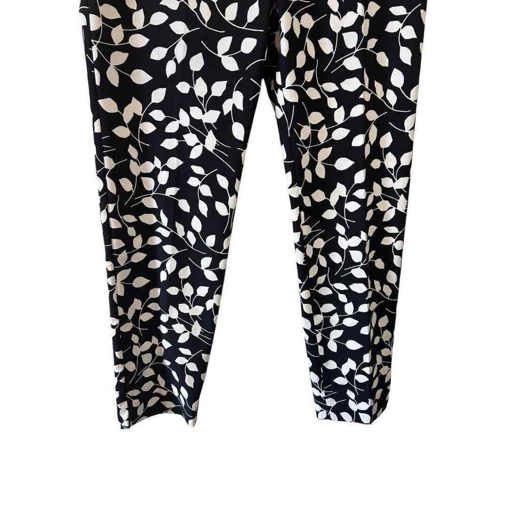 Talbots Abstract Leaves Hampshire Ankle Pants - Haute Poppy