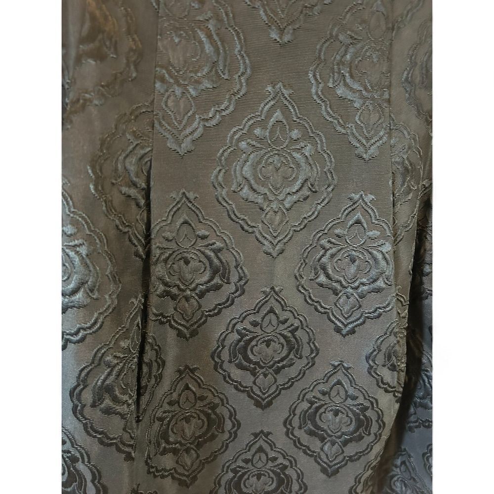 Talbots Petite Black Jacquard Damask Skirt - Haute Poppy