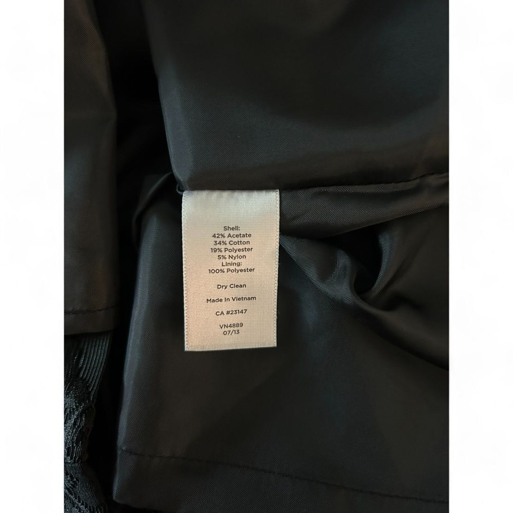 Talbots Petite Black Jacquard Damask Skirt - Haute Poppy