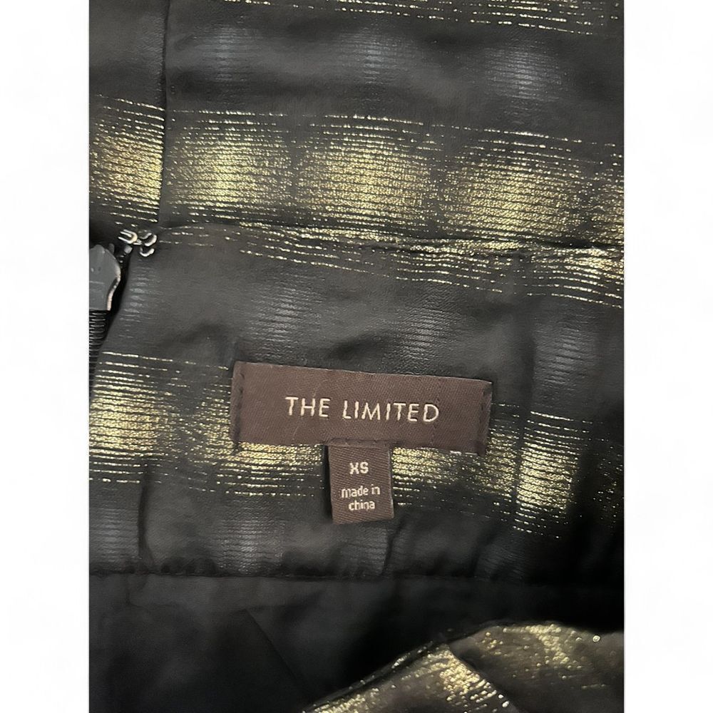 The Limited Metallic Striped Pencil Skirt Gold Black Evening Cocktail - Haute Poppy