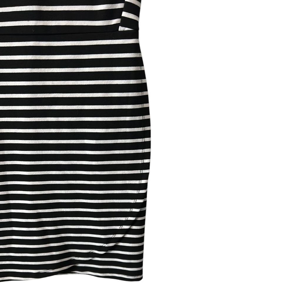 Topshop Striped Bodycon Short Sleeve Dress - Haute Poppy