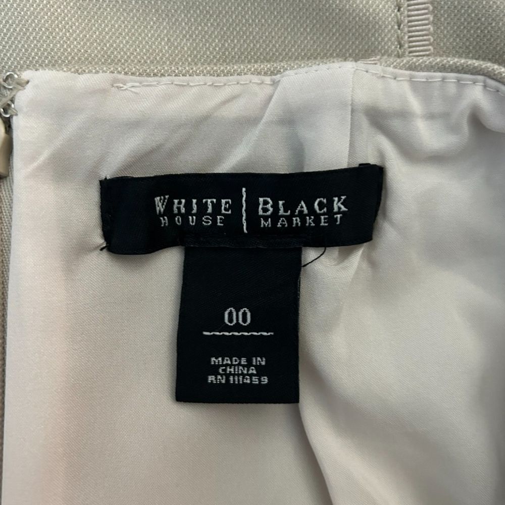 White House Black Market Beige Pencil Skirt Professional Wear - Haute Poppy