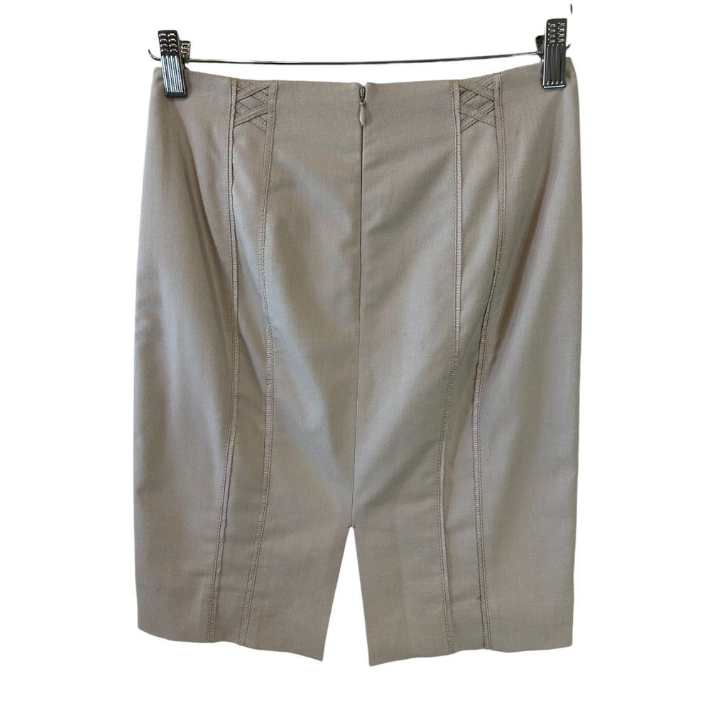 White House Black Market Beige Pencil Skirt Professional Wear - Haute Poppy