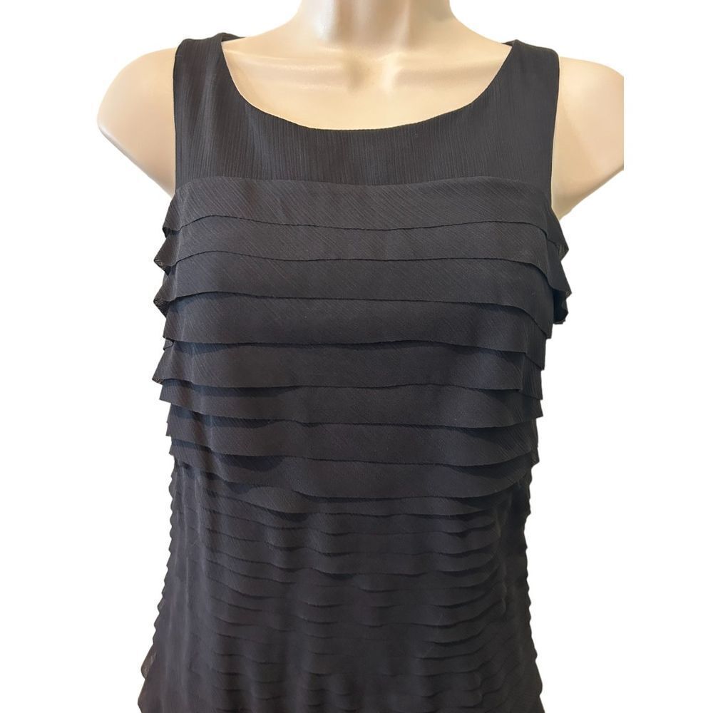 White House Black Market Ruffled Black Dress - Haute Poppy