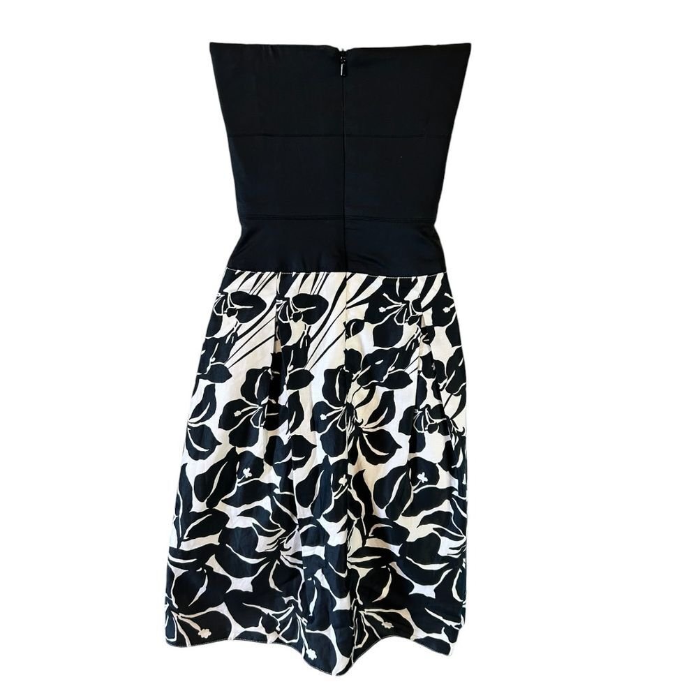 White House Black Market Strapless Floral Print Cocktail Dress - Haute Poppy