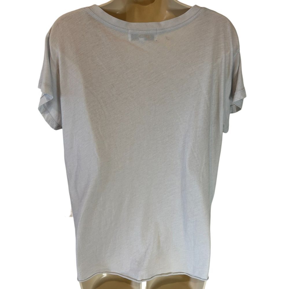 Wildfox Fast Foodie Graphic V - Neck T-Shirt Casual Statement Tee - Haute Poppy