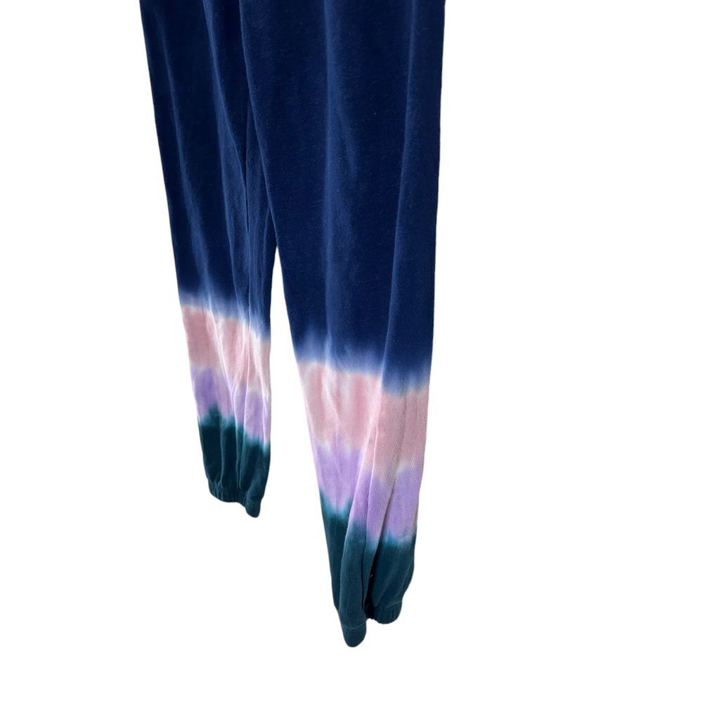 Wildfox Tie Dye Jogger Sweatpants Navy Pink Purple Casual Lounge Pants - Haute Poppy