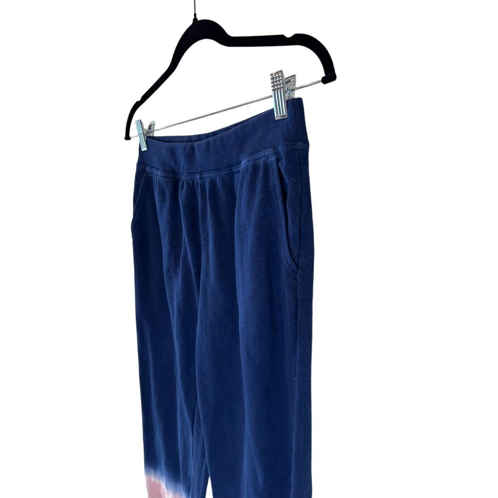 Wildfox Tie Dye Jogger Sweatpants Navy Pink Purple Casual Lounge Pants - Haute Poppy