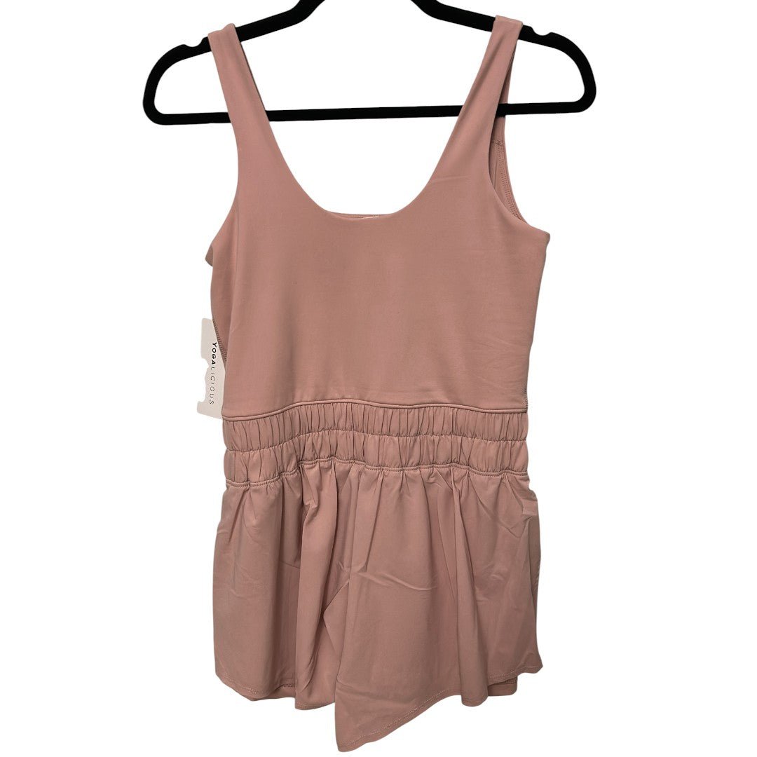 YOGALICIOUS Lux Pati Hybrid Skort Romper In Pale Mauve - Haute Poppy